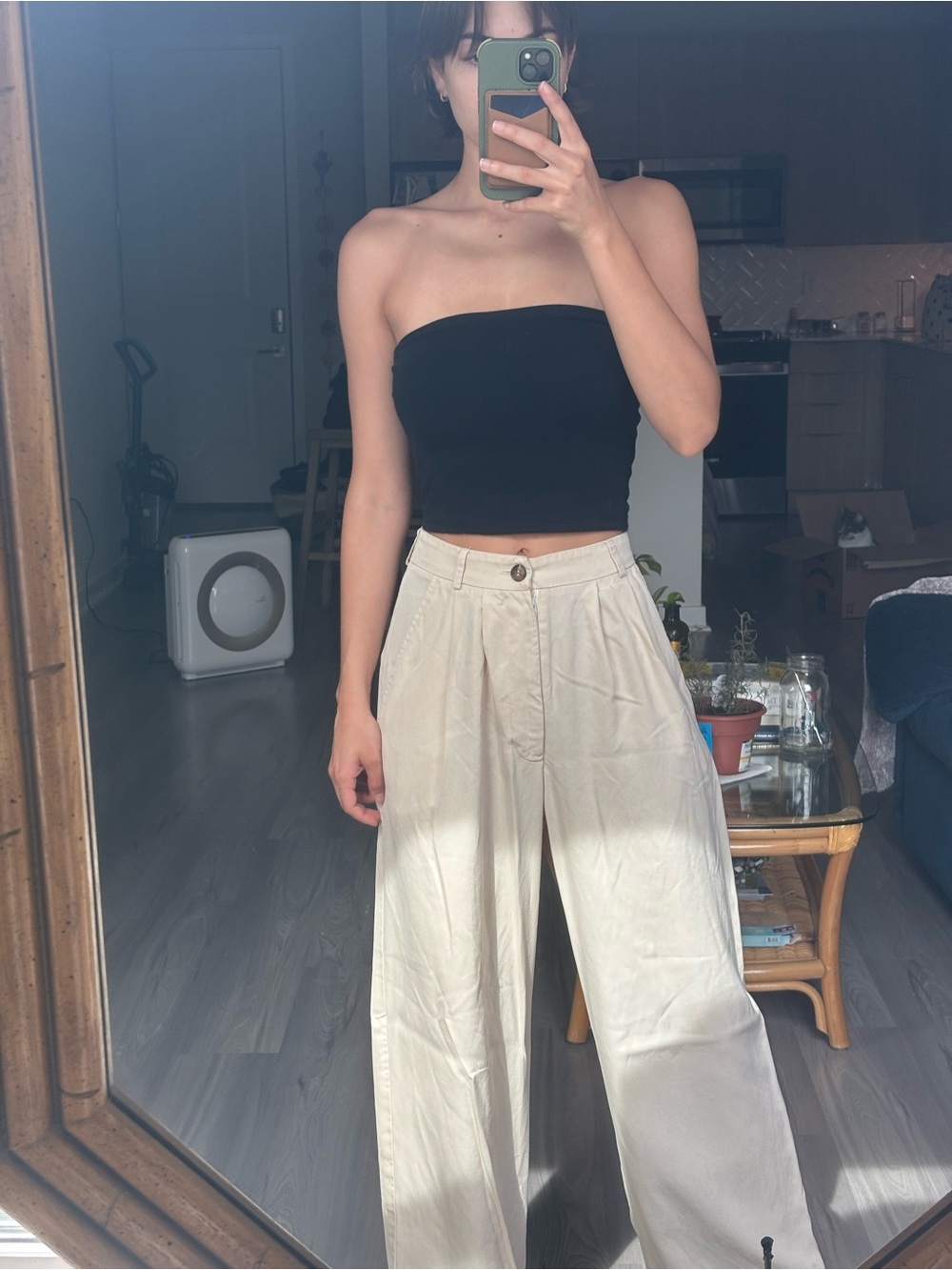 Reformation Maison Pants in Cream